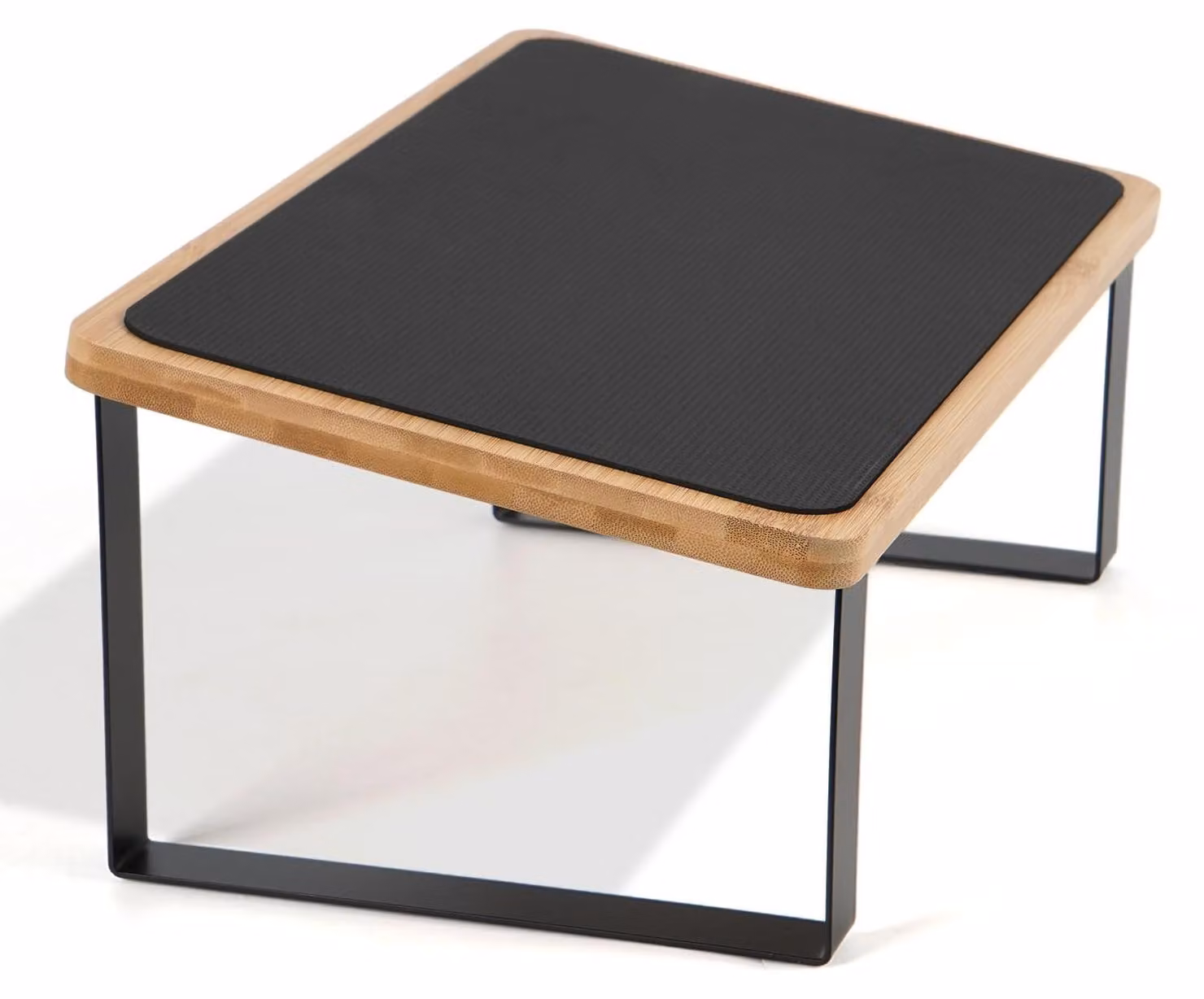 Supporto per i piedi da posizionare sotto la scrivania, poggiapiedi ergonomico in legno e metallo
