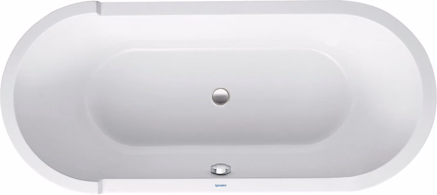 Vasca Duravit Oval Starck 180 x 80 x 60 cm freestanding, rivestimento in acrilico, bianco, 700010000000000