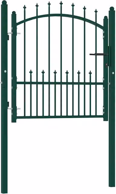 Cancello per recinzione EMMEN con punte 104x97 cm verde 146393