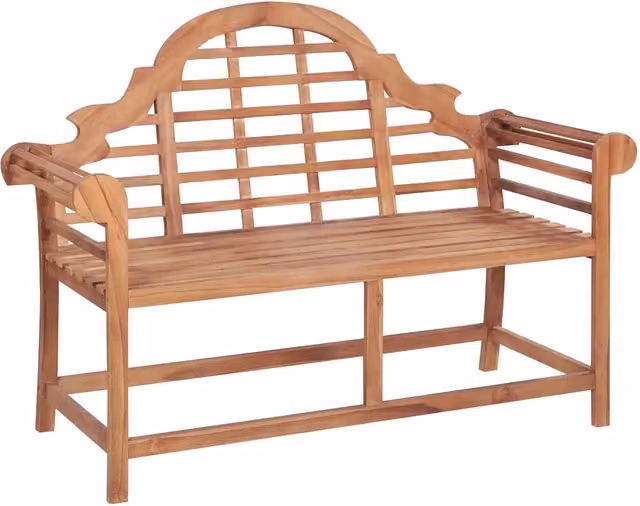 Panca da Giardino 127x58,5x92,5 cm in Legno Massello di Teak