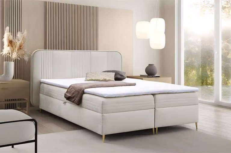 Polsterbett Bett Komfortbett Designbett Doppelbett 200x200 Schlafzimmerbetten