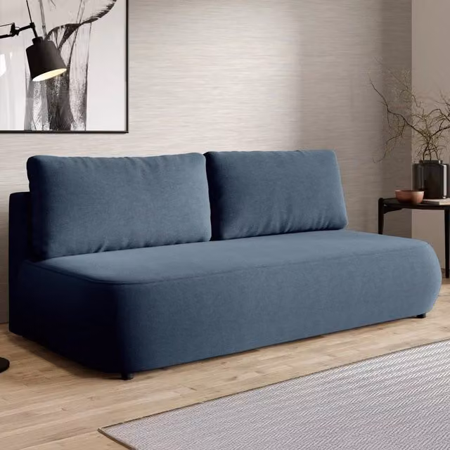 Brugnato Divano Letto 2 Posti con Contenitore DMORA Blu L: 210 cm, P: 106 cm – 1