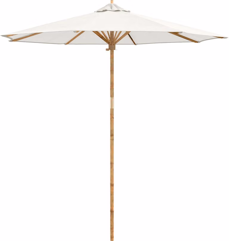 Ombrello da giardino Bianco Crema Ø 240 x 260 cm Bambù