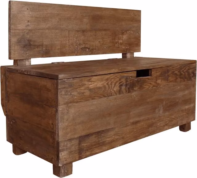 Panca in Legno Massello di Mogano 86x40x60 cm