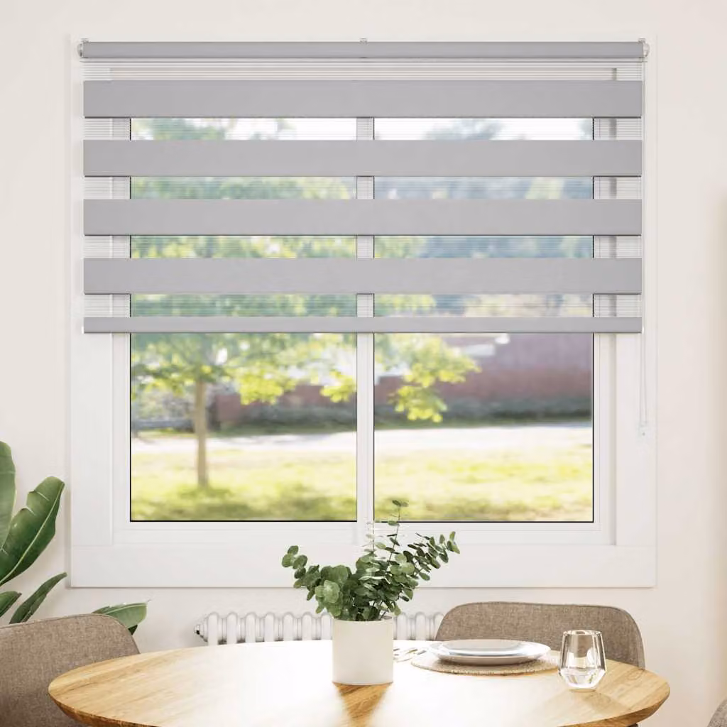 vidaXL Tenda a Rullo Zebra Larghezza Tessuto 145,9 cm Poliestere