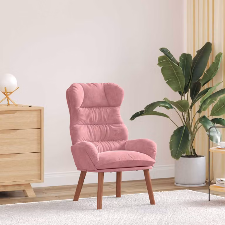 vidaXL poltrona Rosa 69 x 74 x 93 cm Velluto