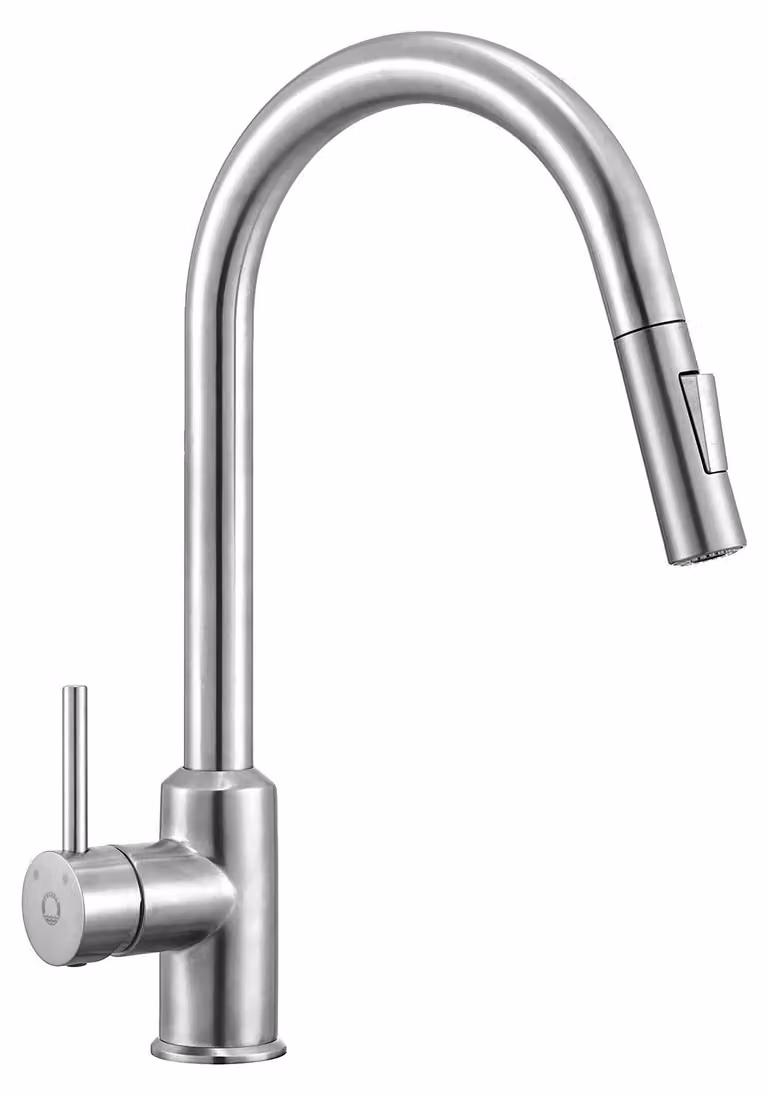 Miscelatore da cucina, acciaio inossidabile 304, montaggio a soffitto, con doccetta estraibile, monocomando, cartuccia in Vetroceramica