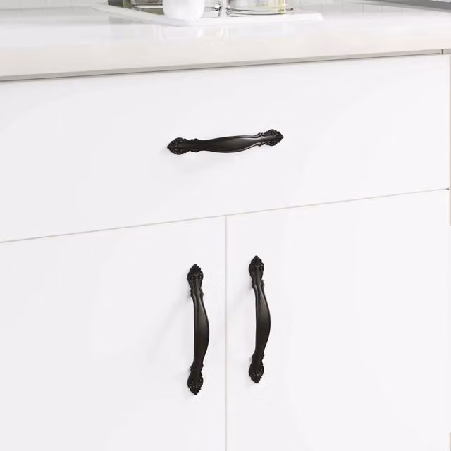 Maniglia a arco vidaXL in lega di zinco lucida, colore nero