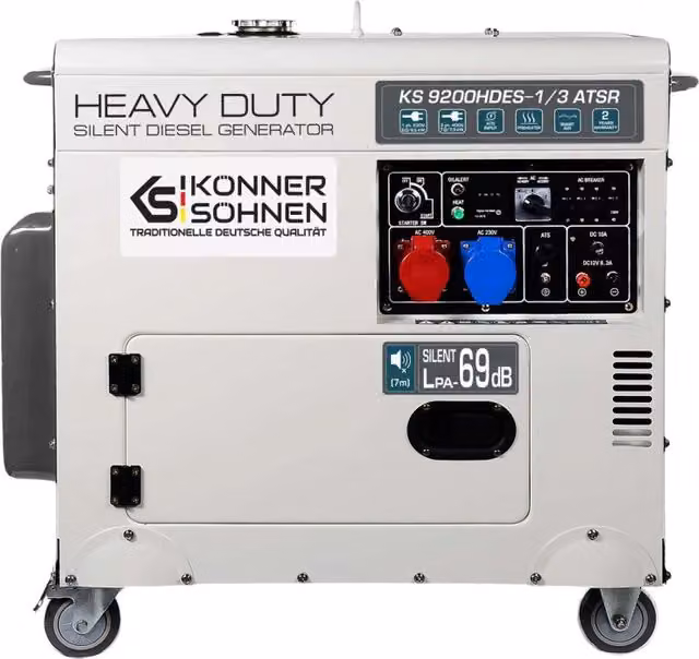 Generatore diesel Könner & Söhnen KS 9200HDES-1/3 ATSR (EURO V) trifase bianco – 1