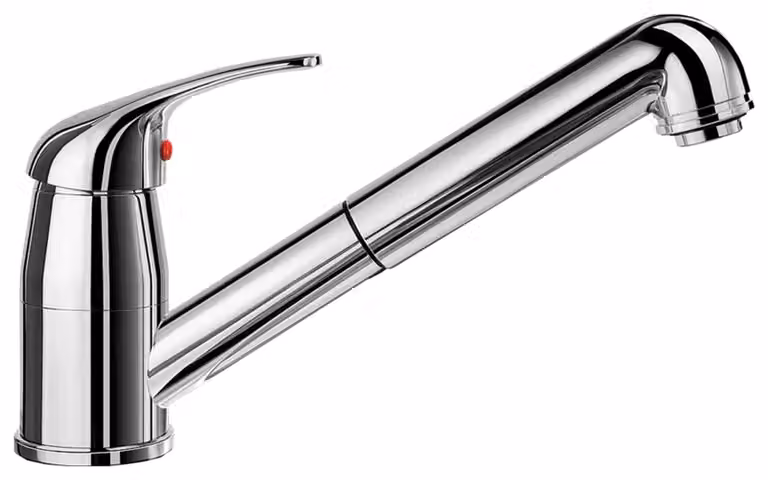 BLANCO Rubinetto a bassa pressione DARAS-S 519724 CROMO con bocca estraibile girevole / Miscelatore monocomando / Miscelatore