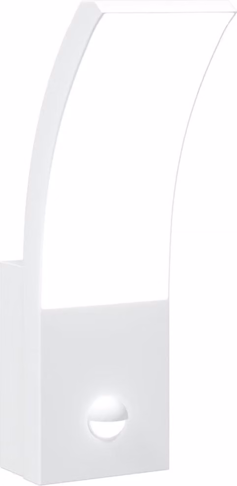 Applique con LED e Sensore Bianca in Alluminio Pressofuso