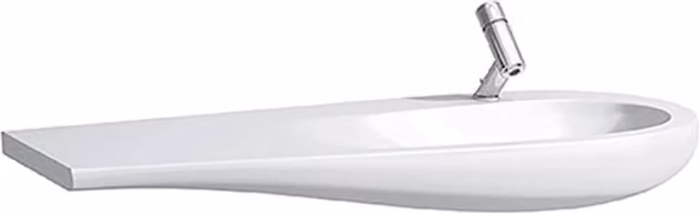 LAUFEN Alessi one Lavabo, encastré, sans trou pour robinet, sans trop-plein, tablette gauche, 1200x500, H8149744001091, H8149744001091