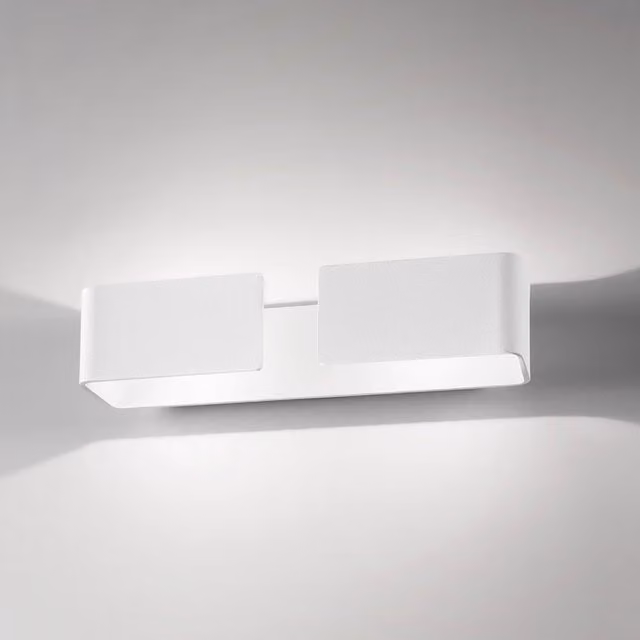 Applique LED Isy Clip bianca in metallo con luce bianco caldo