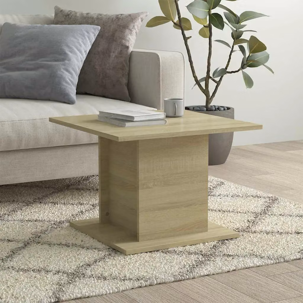 vidaXL Tavolino da Salotto Moderno in Rovere Sonoma, L/P/H: 55,5 x 55,5 x 40 cm