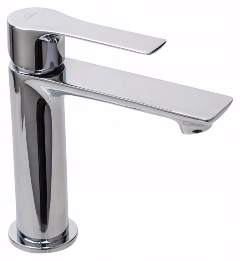 Miscelatore monocomando per lavabo, cromato, 15,9 cm, rubinetto da bagno con cartuccia in Vetroceramica