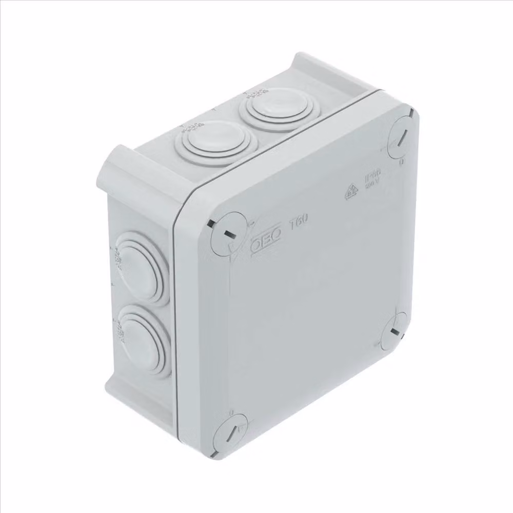OBO® Bettermann scatola di giunzione per cavi T 60, guarnizione push-in 100x100x48 mm
