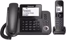 Telefono cordless 2in1 Panasonic Cordless Duo KX TGF320EXM nero