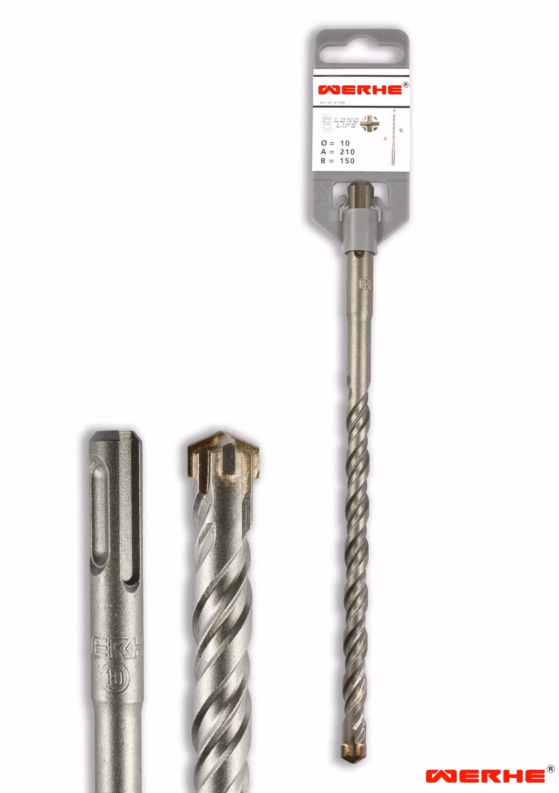 WERHE Punta a croce per calcestruzzo SDS PLUS 10x210 mm