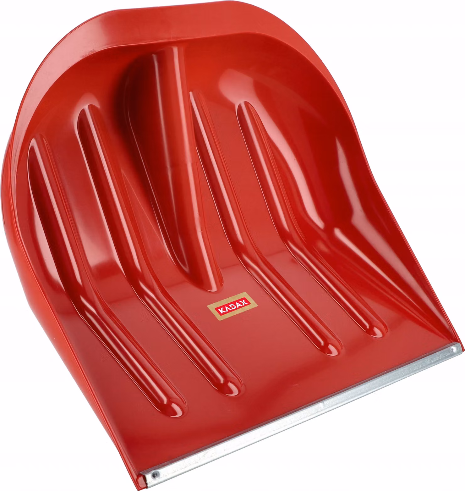 Pala da neve KADAX "Lafage", vanga da neve senza manico con bordo in metallo, rossa, larghezza 49 cm, 1 pezzo