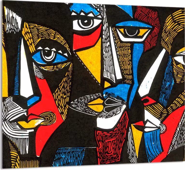 GLASPLATTE FÜR KÜCHE 65x60 Pop Art