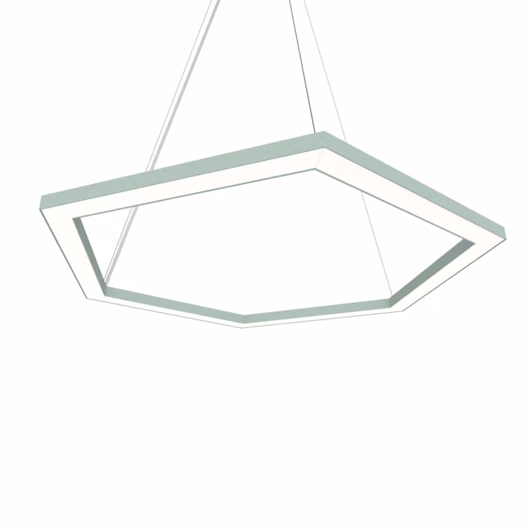 Lampada A Sospensione Esagono D60 Monocolore Opaca