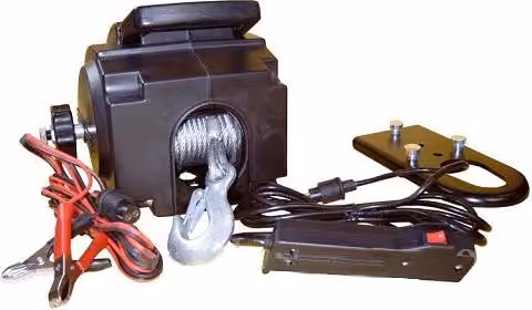 Argano elettrico a fune 1,5 t, 2500 lbs, 12 V
