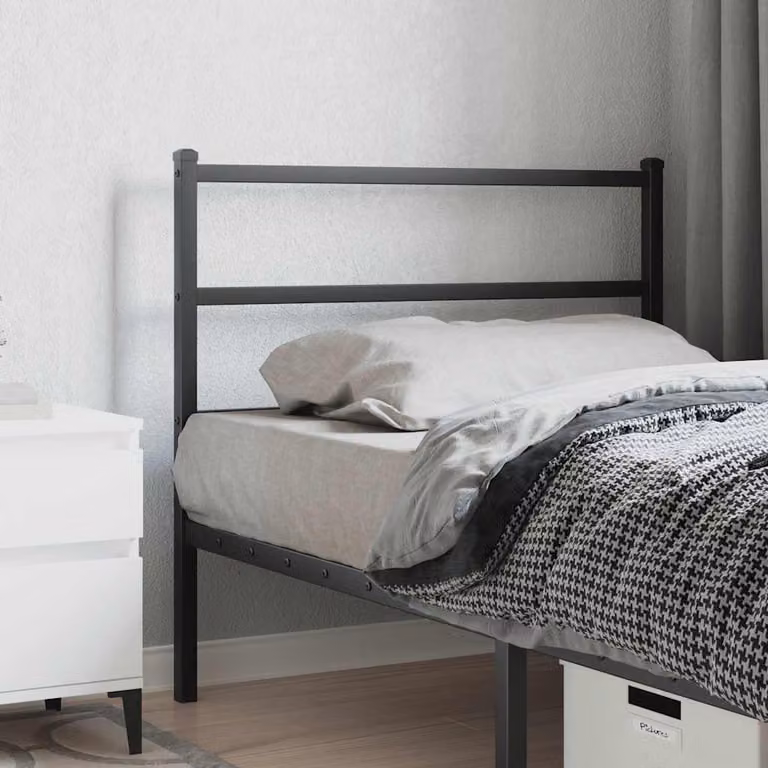 Testiera di ricambio vidaXL in metallo nero laccato per letto 100x200 cm