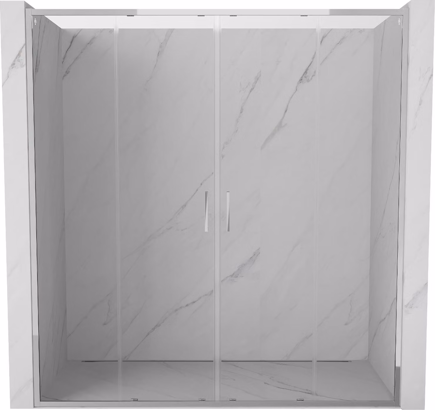 Mexen Exo porte doccia doppie scorrevoli 180 cm, trasparente, cromo - 8152-180-000-01-00