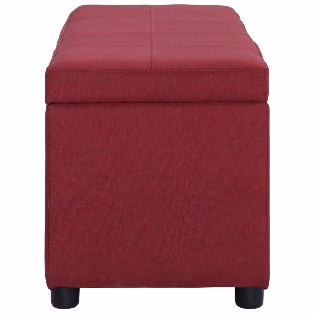 Panca con vano portaoggetti vidaXL in tessuto rosso moderno L: 116 cm – 2