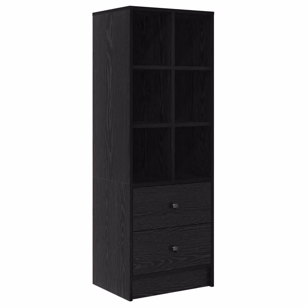 Credenza moderna vidaXL con cassetto in rovere nero L/P/H: 45,5 x 34 x 127 cm – 2