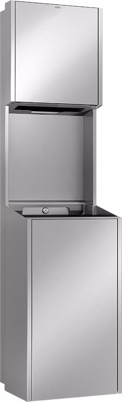 KWC AR combinazione carta-spazzatura, EXOS, acciaio inox, a scomparsa, 304x1166x251 mm