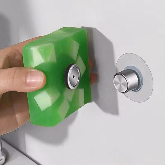 Portasapone magnetici, 2 pezzi, acciaio inossidabile, ventosa, bagno, cucina.