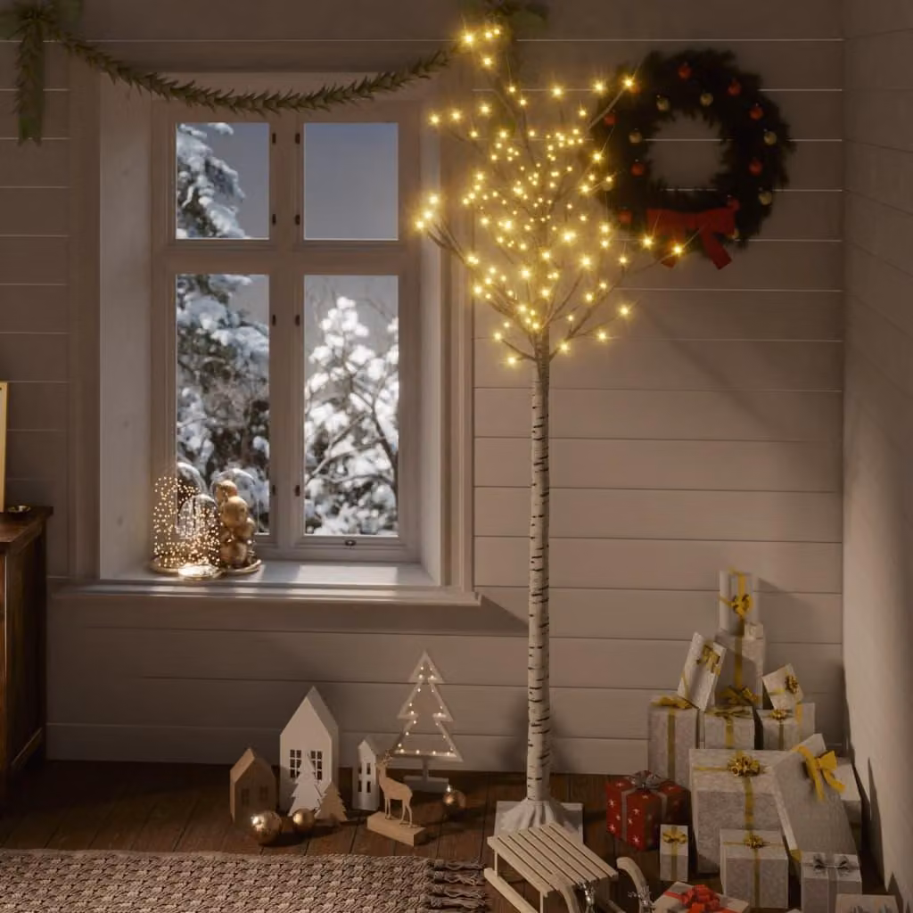 Maison Exclusive - Albero di Natale con 200 LED, 1,8 metri, luce bianca calda, per interni ed esterni