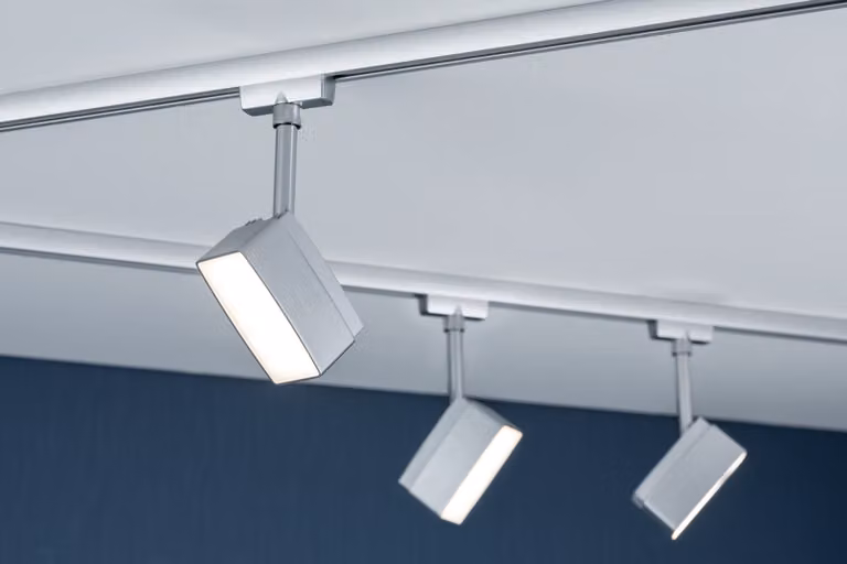 Paulmann Sistema a binario URail, faretti LED con interruttore a pedale, 1x5W, cromo opaco, 230V, metallo