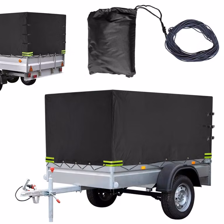 Telo copri-carrello per rimorchio, dimensioni 210 x 114 x 90 cm, impermeabile e resistente ai raggi UV