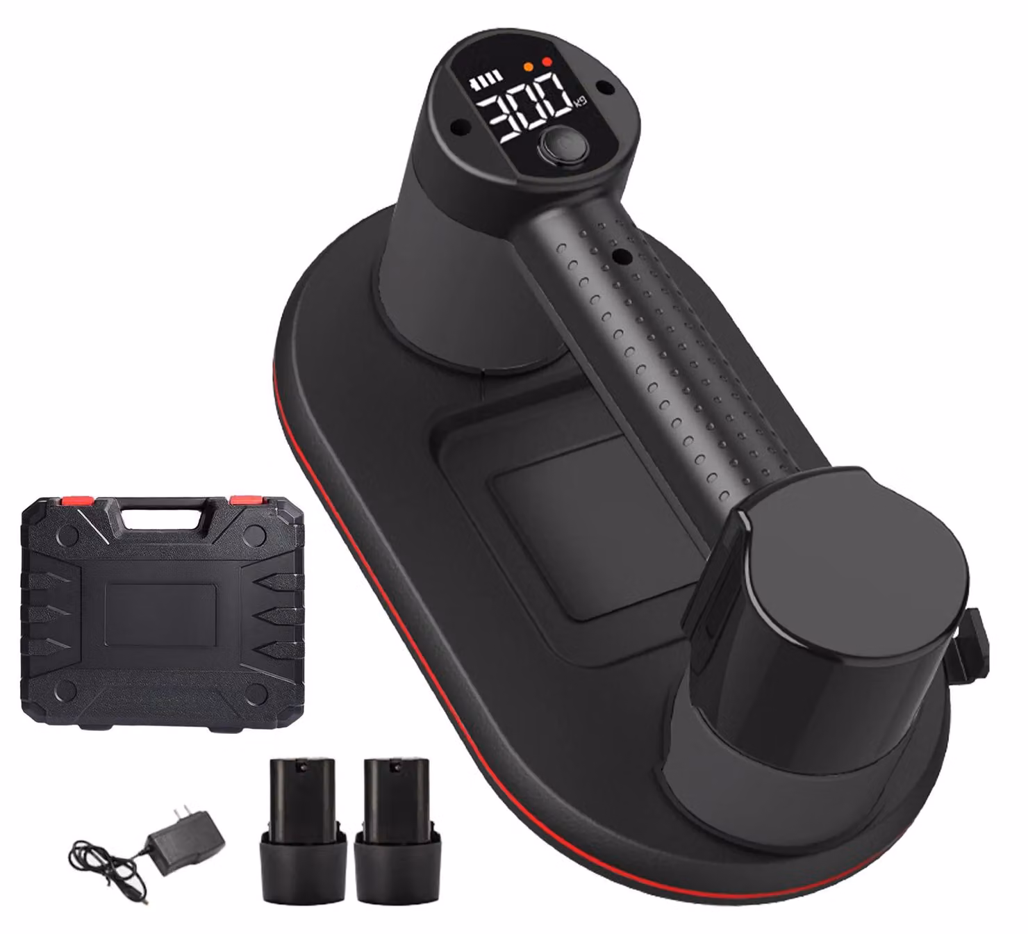 Aspiratore a ventosa, display intelligente, costruzione robusta, 1 unità, 2 batterie