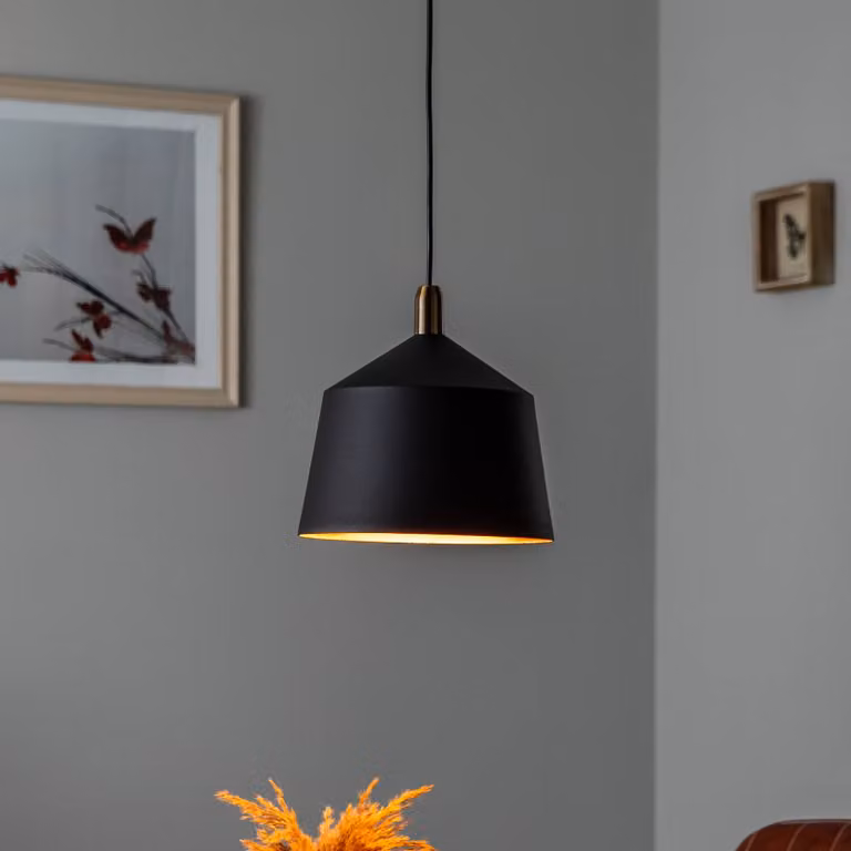 Lampada a sospensione Saglam 3720 Opviq, dimmerabile, Nero, Soggiorno / Sala da pranzo, Metallo, Vintage, Lampada a sospensione