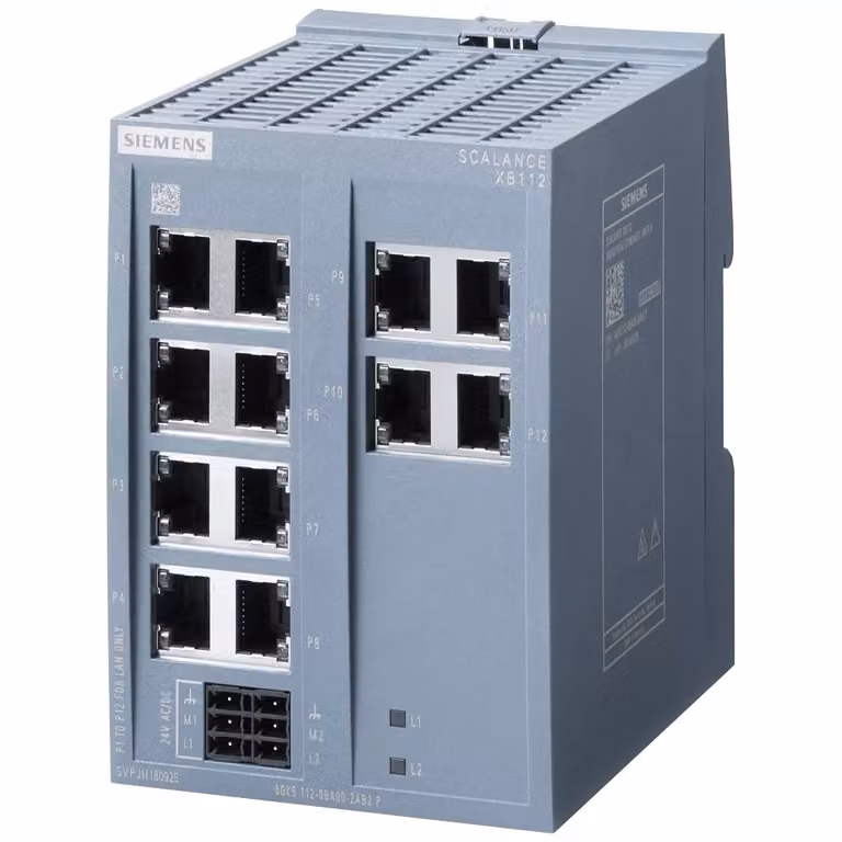 Siemens 6GK5112-0BA00-2AB2 SCALANCE XB112 Switch non gestito, 12x 10/100 Mbit (6GK51120BA002AB2)