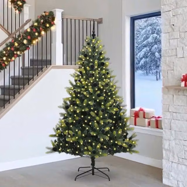 Albero di Natale artificiale verde con 300 LED vidaXL, Altezza: 147 cm – 1
