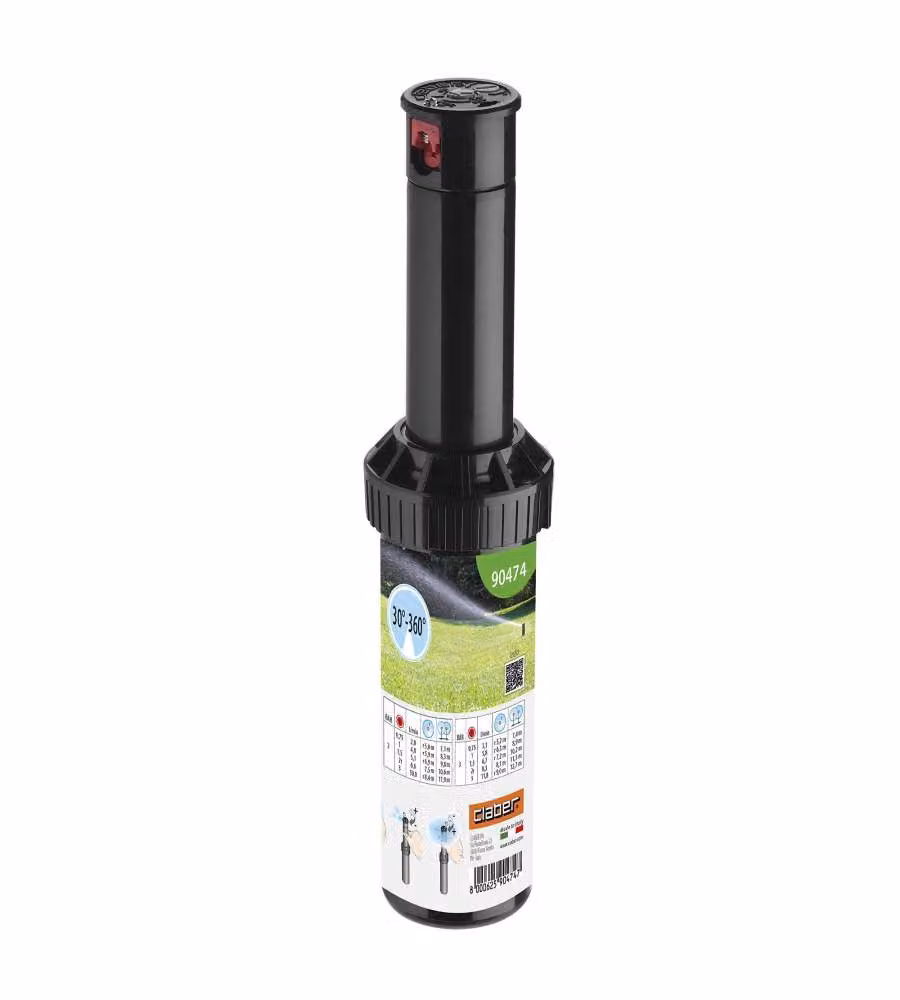 Claber Irrigatore a Turbina - Regolabile 40°-360° - 4"