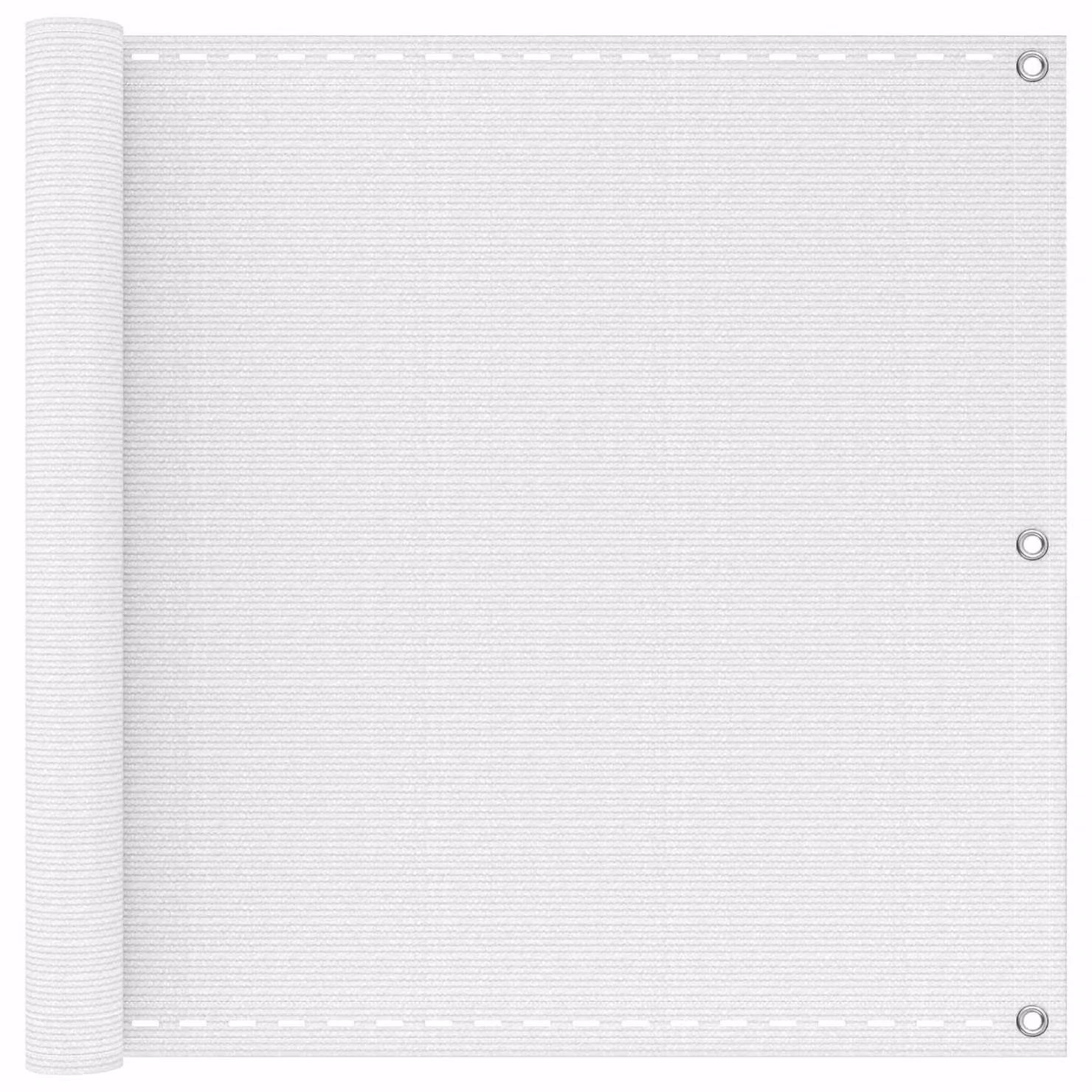 Tenda per balcone, bianca, 75 x 700 cm, realizzata in HDPE e alluminio
