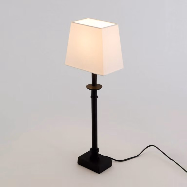 Holländer Lampada da tavolo PALMARIA, Nero, Soggiorno / Sala da pranzo, Alluminio, Lampada da tavolo