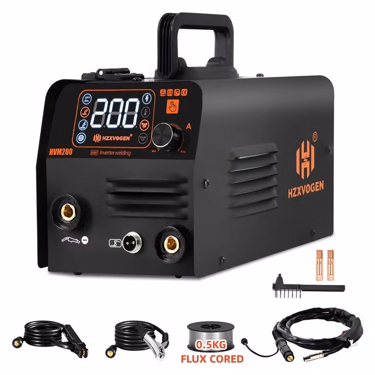 Saldatrice multifunzione 3-in-1, MIG/TIG/MMA, potenza di uscita 200A, design leggero. Spina EU da 220V