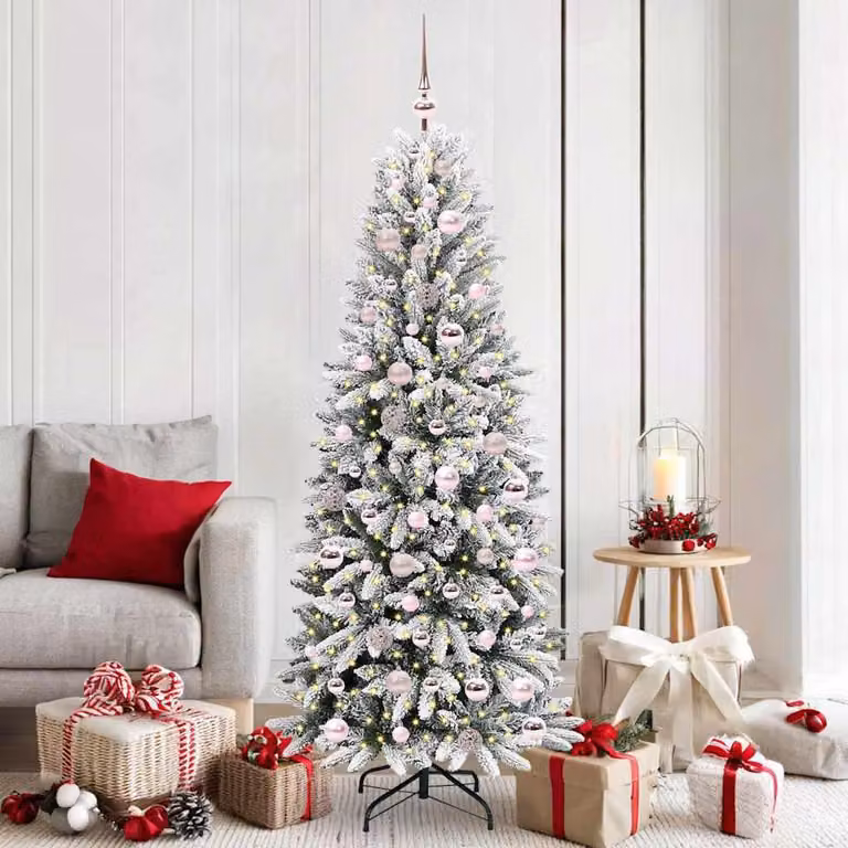 Maison Exclusive - Albero di Natale artificiale, colore bianco, altezza 180 cm