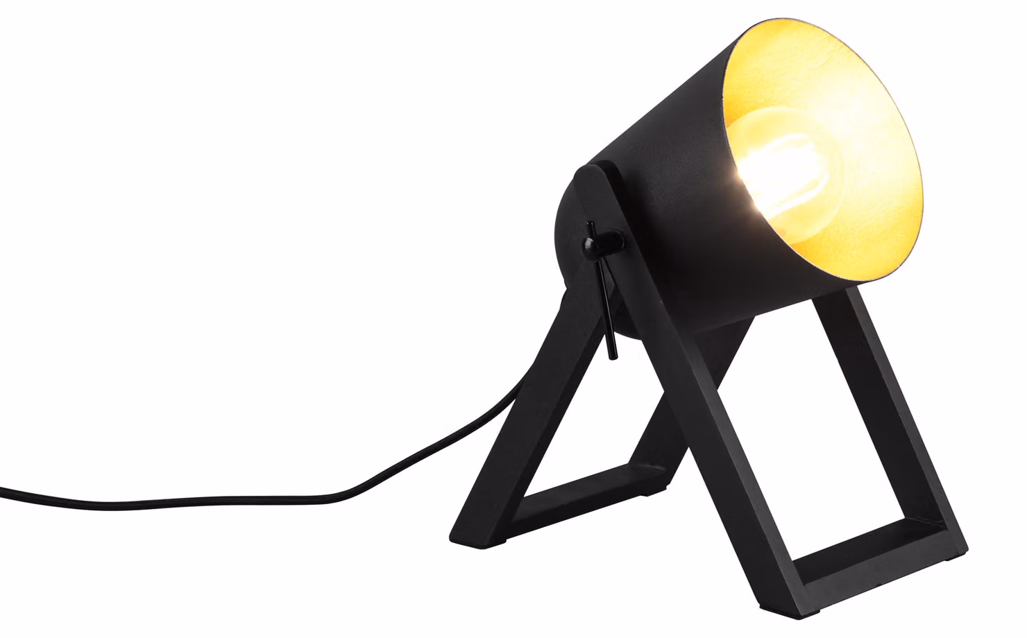 Lampada da tavolo MARC nero-oro 1xE27x25W in legno, dimensioni: 21x19,5x12,5 cm, IP20, RL