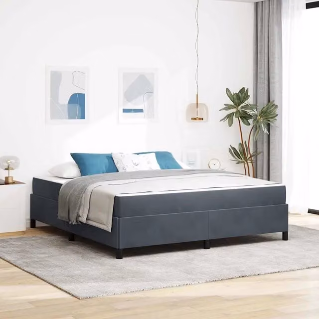 Struttura letto imbottita vidaXL in tessuto grigio L: 180 cm, P: 200 cm, H: 203 cm – 1