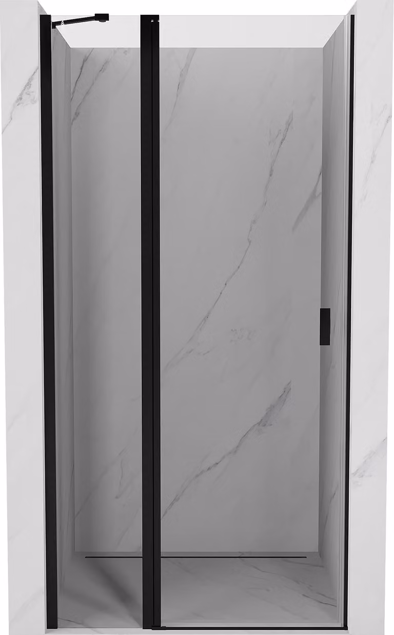 Mexen Mist porta doccia a battente 85 cm, trasparente, nero - 8A4-085-000-70-00