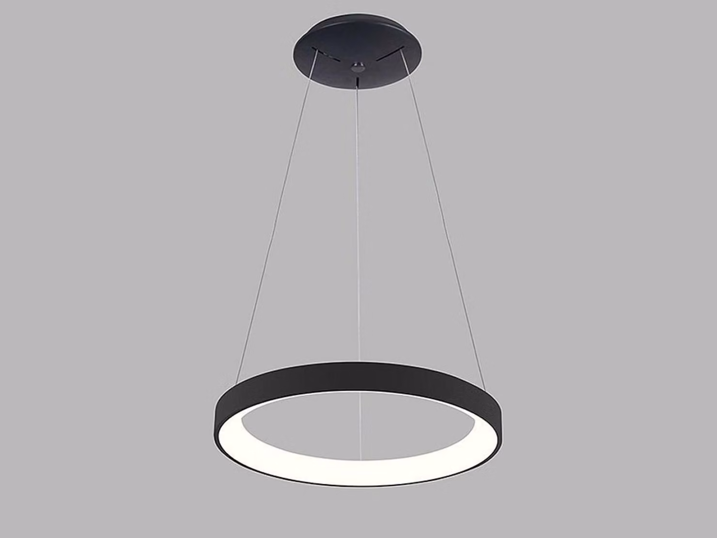 Lampadario LED dimmerabile BELLA SLIM P-Z CRI90, Variante: nero, Ø 480 mm, 38 W, 3000/4000 K, DALI