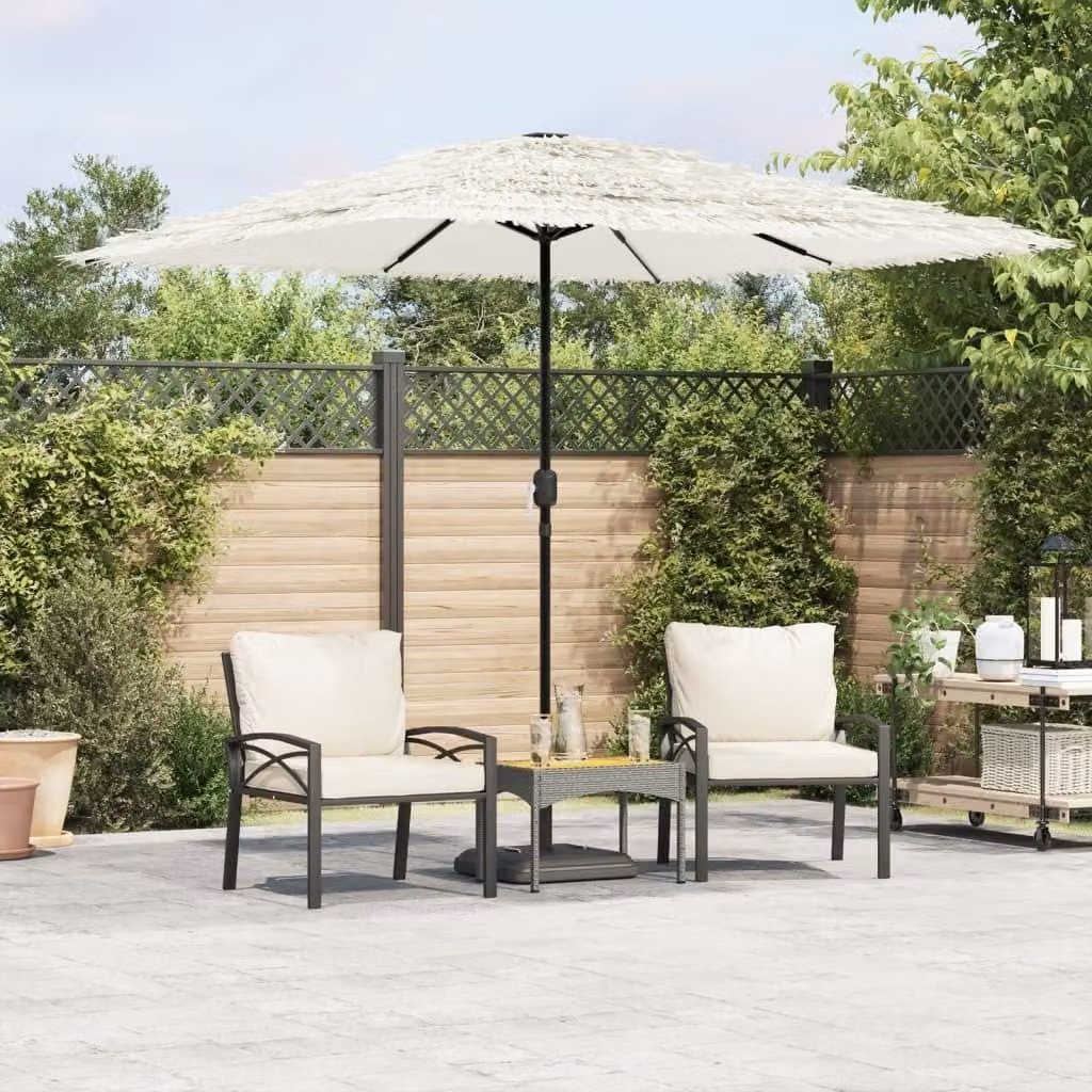 Maison Exclusive - Ombrellone con palo in acciaio, colore bianco, dimensioni 248x248x248 cm