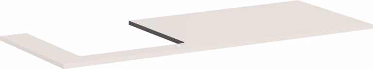 hansgrohe Xilesa E Console avec découpe à gauche pour vasque à encastrer polie, 1375x550x16mm, 54272780, 54272780